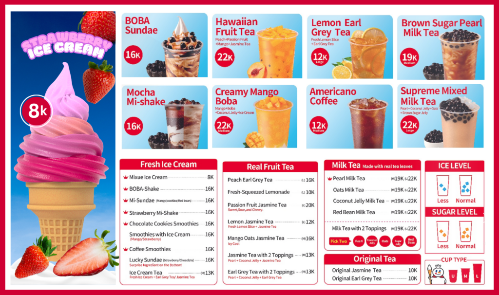 Mixue Menu Indonesia